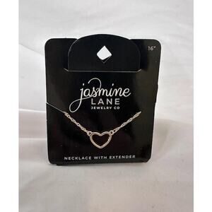 Jasmine Lane Gold Heart Pendant Necklace Dainty Love Jewelry Gift NEW